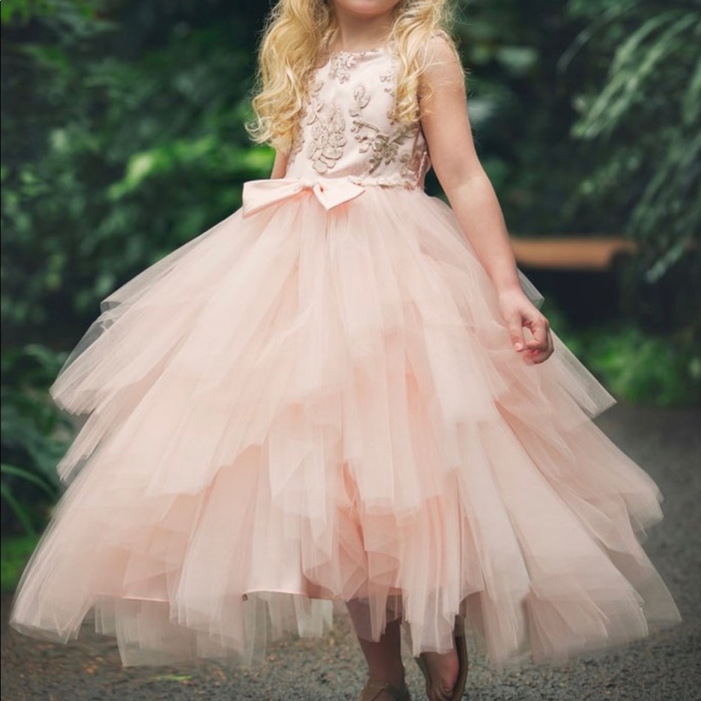 Petite Adele Girls sequin top dress